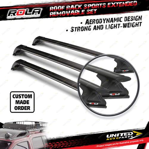 3 x Rola 1350mm Sports Extended Removable Roof Rack Bars for Lexus LX470 98-On