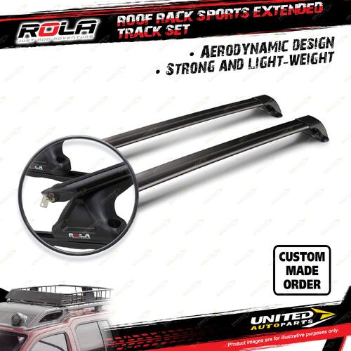 2 Rola Sports Extended Track Roof Rack Bars for Mazda Bravo GEN 5 UN BT-50 B3000