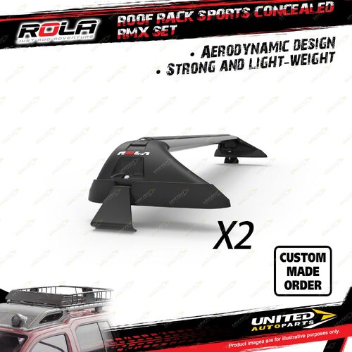 2 x Rola Sports Concealed RMX Roof Rack Bar for Ford Ranger XL XLT Sport 2023-On