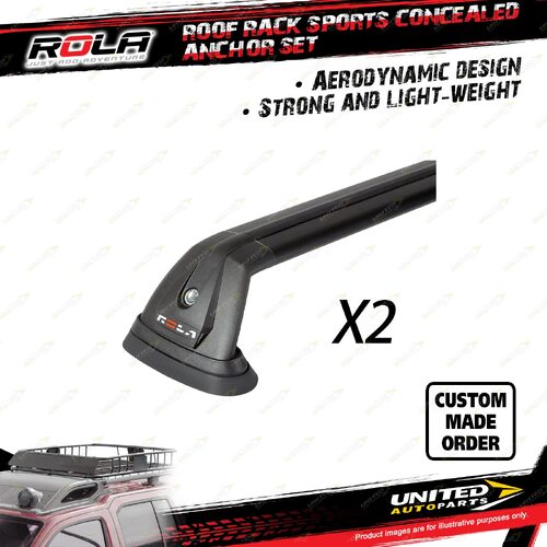 2 x Rola Sports Concealed Anchor Roof Rack Bar for Mitsubishi Outlander ZJ 12-20