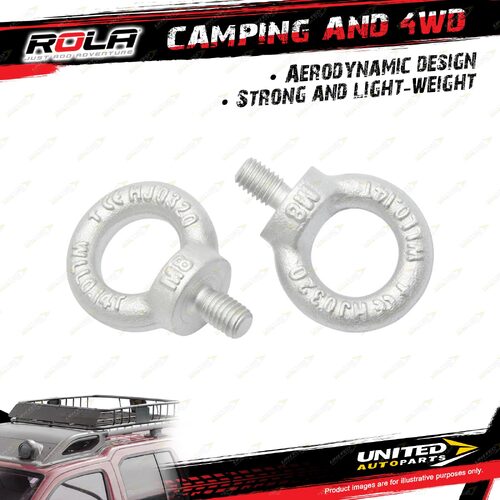 Rola Roof Rack Accessory Eye Bolt Pair Universal Application Camping and 4WD