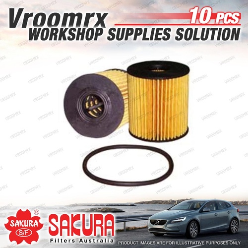 10Pcs Sakura Oil Filter for Citroen C4 B7 T PICASSO Picasso Grand Picasso SX VTI