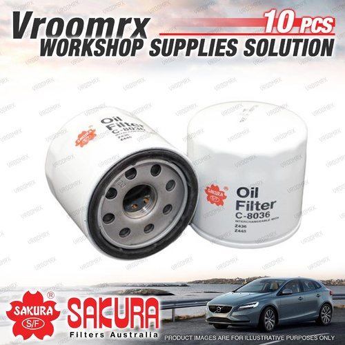 10 Sakura Oil Filter for Nissan 350Z Z33 370Z Z34 ALMERA N17 ALTIMA CUBE Z11 12