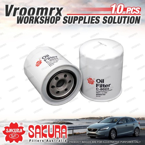 10x Sakura Oil Filter for Mitsubishi Challenger PB PC L300 Starwagon Refer Z313