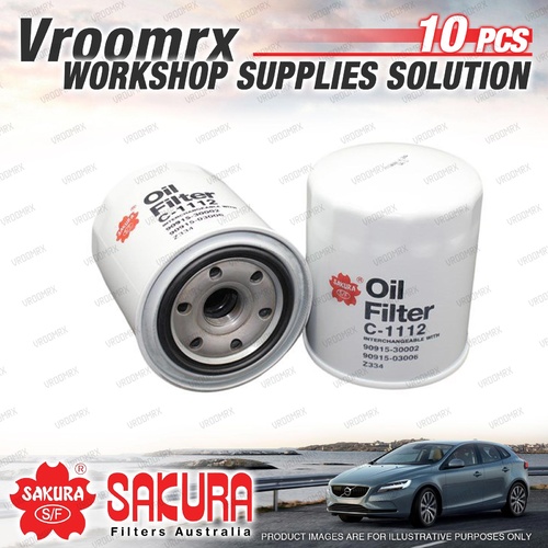 10 Sakura Oil Filter for Coaster BB23 24 55 58 BZB40 50 HBD20 30 31 40 50 51