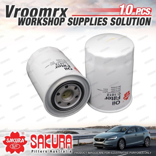 10Pcs Sakura Oil Filter for Mitsubishi L200 STRADA K67 Starwagon Triton MJ MK ML