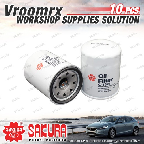 10 Sakura Oil Filter for Honda ACCORD EURO CL CU CITY GM CR-V RD RE CR-Z ZF HR-V