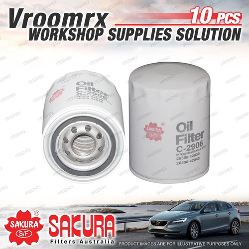 10Pcs Sakura Oil Filter for Hyundai H1 ILOAD TQ IMAX TQ TERRACAN HP 2.5 2.9L