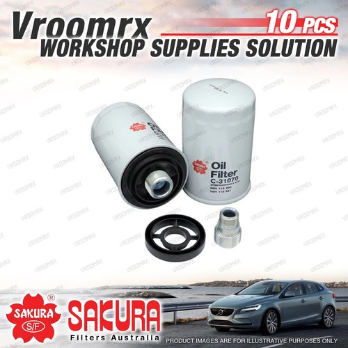 10 Sakura Oil Filter for Audi A3 8P A4 B8 A5 8T A6 C7 Q3 8U Q5 8R TT 8J Ref Z793