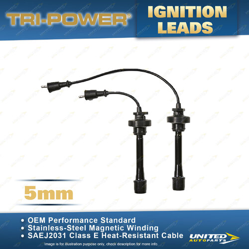 Tri-Power 5mm Ignition Leads for Mitsubishi Outlander ZE ZF Pajero iO QA 98-04