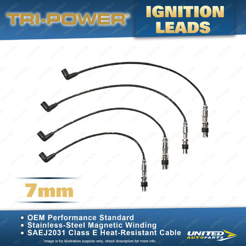 Tri-Power 7mm Ignition Leads for Skoda Fabia Rapid Roomster Yeti 1.2L CBZB 10-15