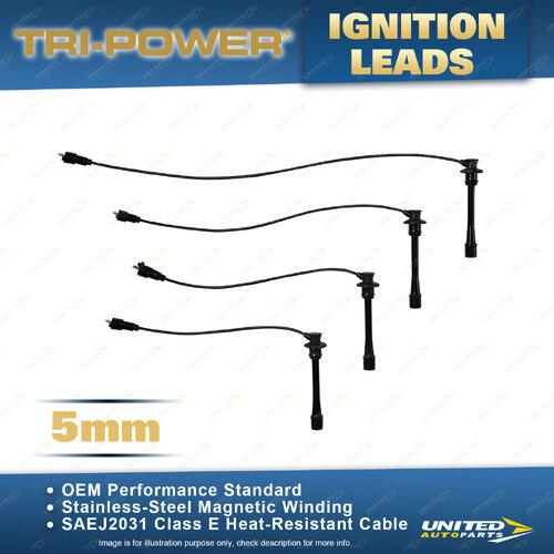 Tri-Power 5mm Ignition Leads for Toyota Hilux RN149 RN154 RN169 RN174 2.7L 3RZFE