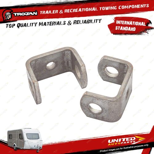 Pair Trojan Spring Hangers 45mm X 16mm Eye for Trailer Suspension Accessories