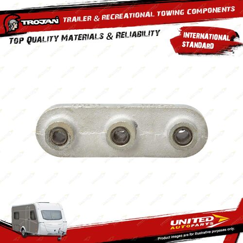 Trojan Equaliser Bar Including Bushes Zinc Plated for Trailer Suspension Parts