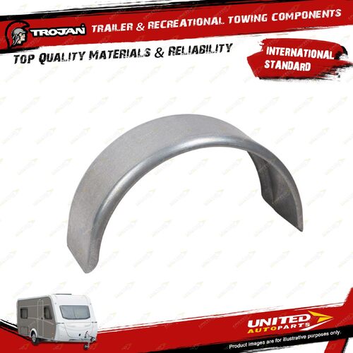 Trojan Trailer Hardware Mudguard 10 Inch 195 X 550 Single Galvanized Round