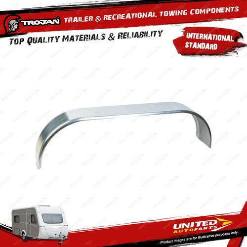 Trojan Trailer Hardware Mudguard 13-14 Inch 230 X 1500 Tandem Galvanized Round