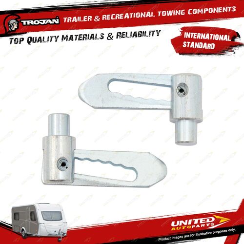 Pair Trojan Drop Locks Weld On for Trailer Caravan Hardware Locks