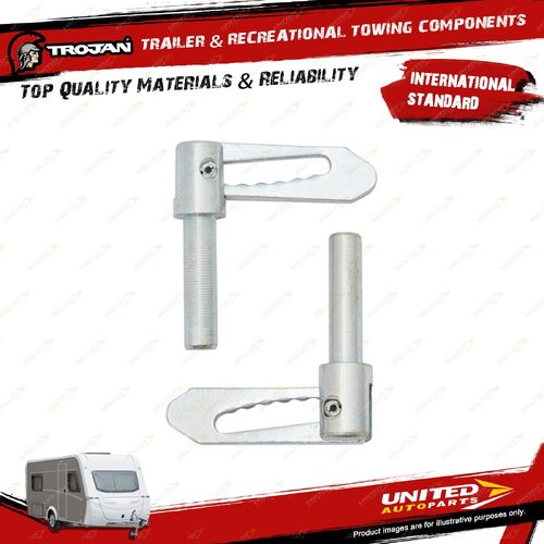 Pair Trojan Drop Lock Weld On Long for Trailer Hardware Locks Parts