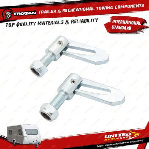 Pair Trojan Drop Lock Bolt On Short for Trailer Hardware Locks Parts