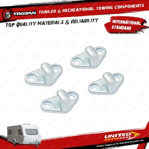 4x Trojan Rope Hooks Alloy Small Lashing Trailer Hardware Hinges Bolts Fasteners