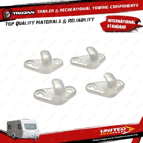 4 Trojan Rope Hooks Alloy Medium Lashing Trailer Hardware Hinges Bolts Fasteners