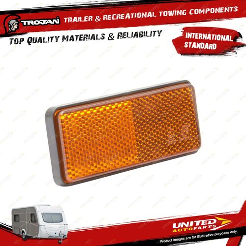 Trojan Reflector Amber 96 X 38 Bolt Mount for Trailer Electrical Lighting