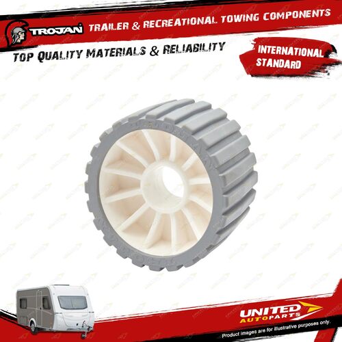 Trojan Roller Wobble Grey Ribbed for Trailer Hardware Rollers & Guides