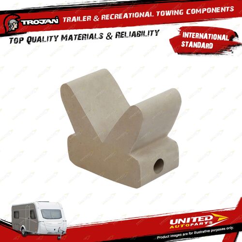 Trojan Grey Snub Block for Trailer Hardware Rollers & Guides Vehicle Parts