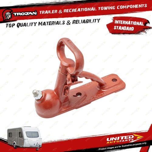 Trojan Trailer Non Braked Coupling 2000Kg 2 Hole 50mm Painted Snap Lock Type