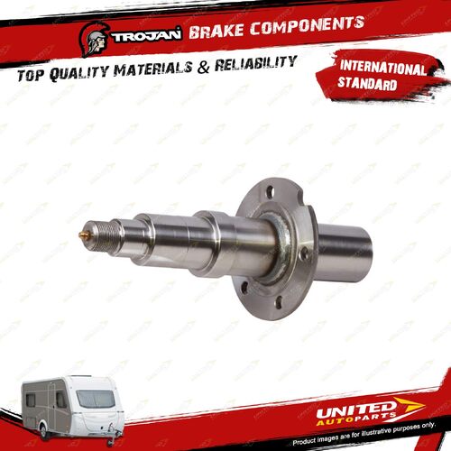 Trojan Trailer Braked Stub Axle Assembly EZ Lube 12 Inch Electric 2 Inch Round