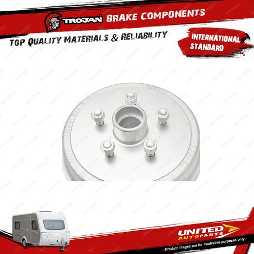 Trojan Trailer Brake Drum 9 Inch 5 X 41/2 X 1/2 No Cups for Vehicle Accessories