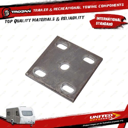 Trojan Trailer Plate U Bolt HD-50 X 60 X 10mm Bare Metal for Vehicle Accessories