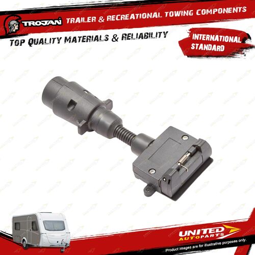 Trojan Electrical Assembly Towing Adaptor 7 Pin Car RND To Flat Vehicle Parts