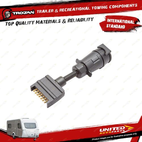 Trojan Electrical Assembly Towing Adaptor 7 Pin Car Flat To RND Vehicle Parts