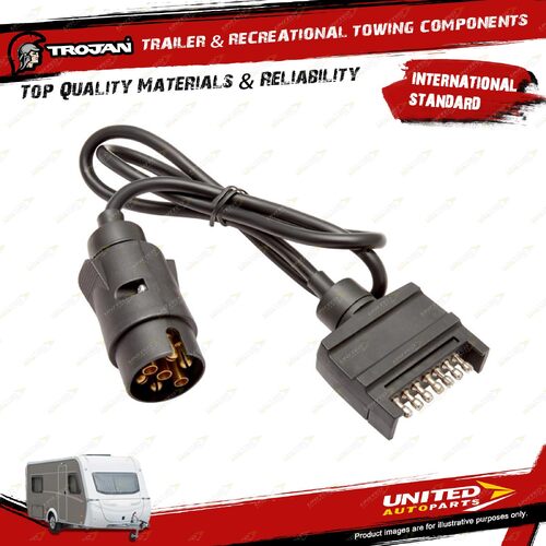 Trojan Connector 7 Pin Male 7 Pin Flat for Electrical Assembly Towing Adaptors