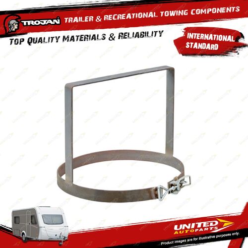 Trojan Gas Bottle Holder 325mm 9Kg Unpainted for Trailer Carrier Brackets