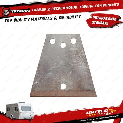 Trojan Coupling Plate - 2/3 Hole for Trailer Caravan Couplings Accessories