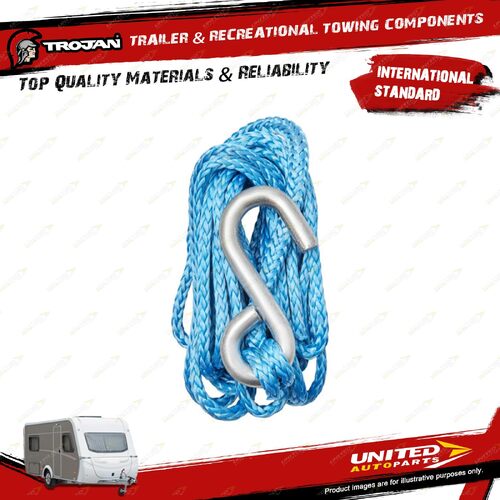 Trojan Trailer High Strength Synthetic Dyneema Winch Rope 6mm X 5m 1500Kg