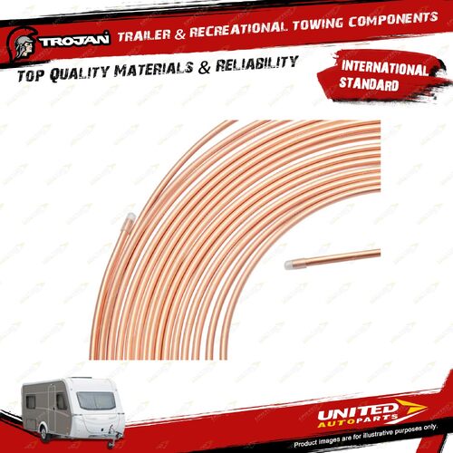 Trojan Copper Tubing 3/16 15M Roll for Trailer Hardware Accessories