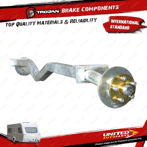 Trojan Trailer Braked Stub Axle Assembly SL 260mm Disc 39 Rnd Untapped