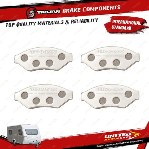 4 Pcs Trojan Trailer Brake Caliper Hydraulic Pad 304 Stainless Steel No Asbestos