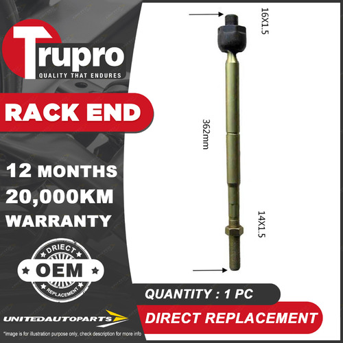 1 Pc Trupro Rack End for MITSUBISHI PAJERO IO IO-QA 2 DOOR 03/99-12/02