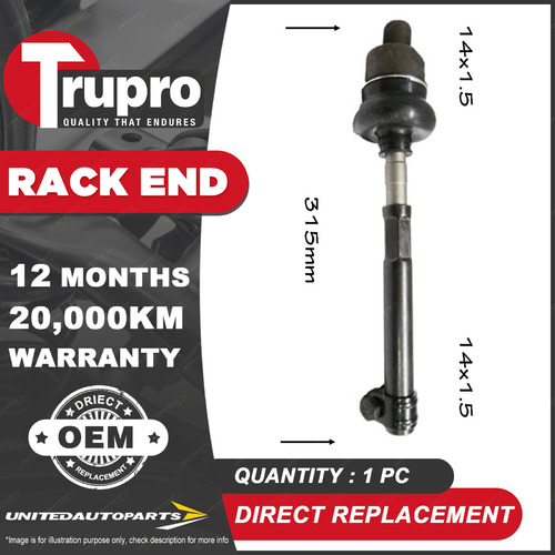 Premium Quality 1 Pc Brand New Trupro Rack End for for PEUGEOT 206 206 9/98-on