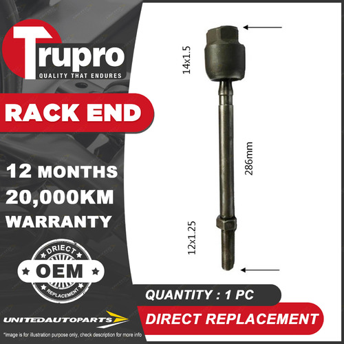 Premium Quality 1 Pc Trupro Rack End for Holden Barina MH 1989-1994