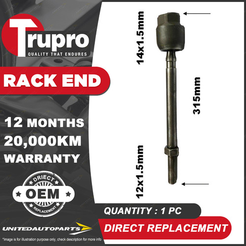 Premium Quality 1 Pc Brand New Trupro Rack End for Holden Barina XC Combo Tigra