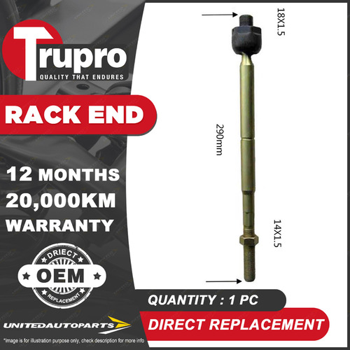 Premium Quality 1 Pc Trupro Rack End for Holden Commodore VE VE Statesman WM