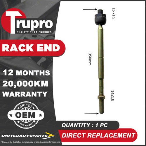 1 Pc Trupro Rack End RE424 for FORD COUGAR BA ESCAPE ZA ZB ZC ZD 350mm Long