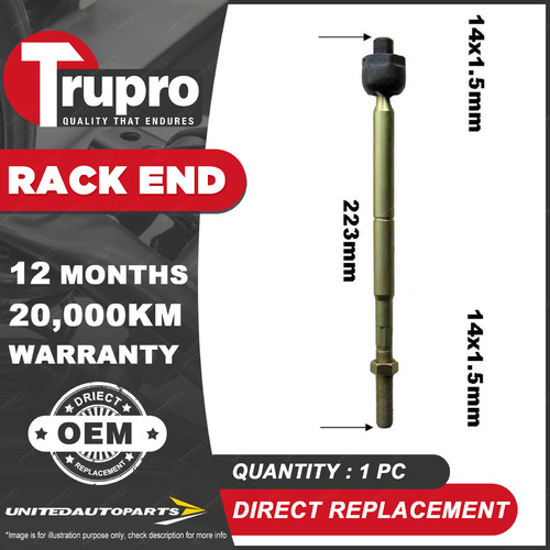 Premium Quality 1 Pc Trupro Rack End for Peugeot 308 Series 2013-2019