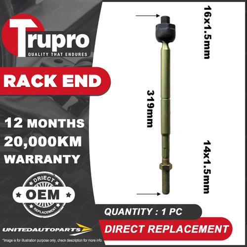 1 Pc Trupro Rack End for VOLKSWAGEN POLO 9N Smi-Koyo Rack 2002-2010