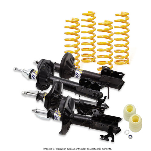 Front Rear Shock Absorbers STD King Springs for Mazda 323 BJ All Models 98-03